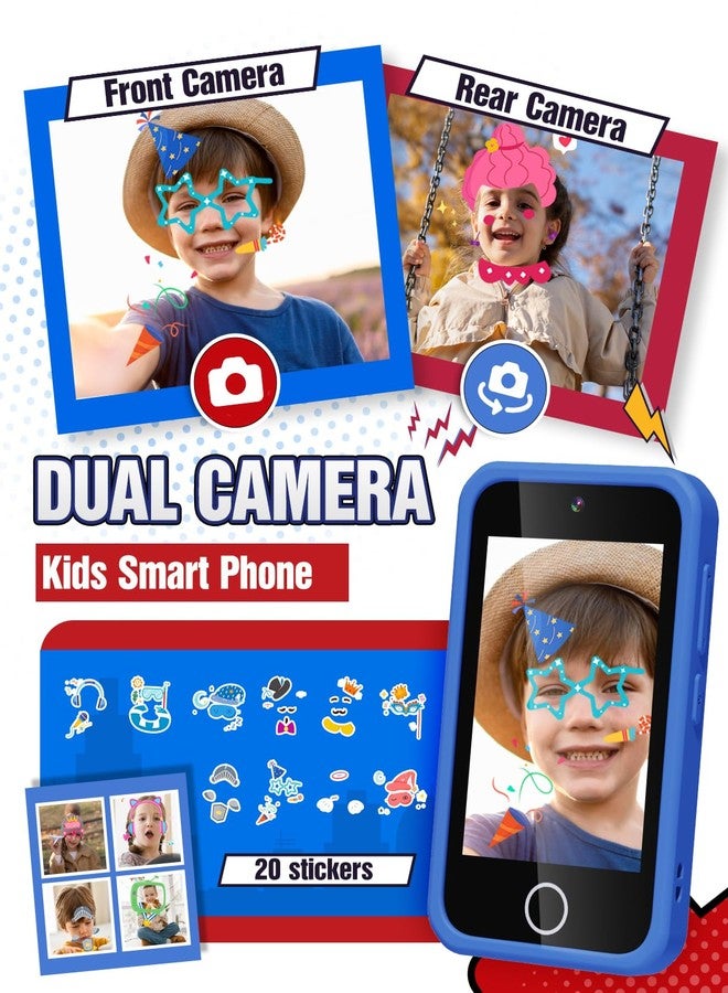 Lizzbey Kids Smart Phone, Spider Toys Phone for Boys 3 4 5 6 7 8 Years Old, Dual Camera, 3.5'' Touchscreen Kid Phones, Educational Toy for Toddler Kids Christmas Birthday Gifts, ABC Learning, Habit Tracker - Image 4